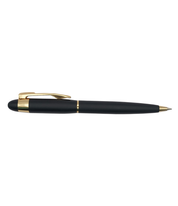 KlowAge Saint Matte Black Gold Trim Ball Pen with engraving Best of Luck For Exam Gift Box 