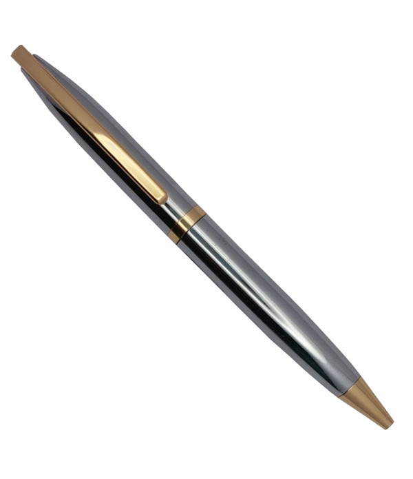 KlowAge Saint Stainless Steel Gold Trim Ball Pen with Sylist I Love You Babu Gift Card & Gift Box