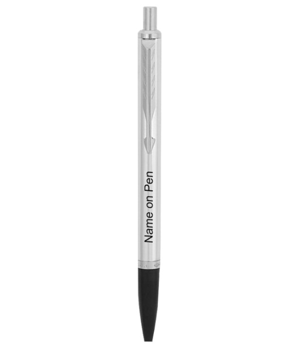 Parker Personalized Latitude Shiny Chrome Ball Pen With Name on Pen with Gift Bag Customized For Men and Women | Teachers | Weddings | Corporate | Employee Gifting