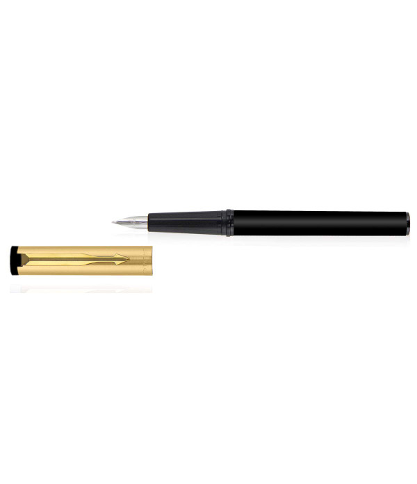 PARKER BETA PREMIUM GOLD FOUNTAIN PEN WITH GOLD TRIM & Gift Bag