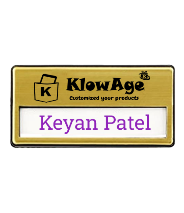 Flexible Name Tag Badges,Personalized Identification | Name Plate |customized name brooch for Suits,Shirt T-Shirt (Name Tag Badges-Pin)