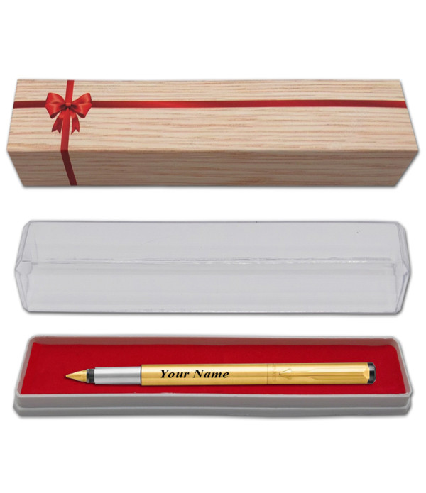 Parker Personalized VECTOR GOLD FOUNTAIN PEN WITH Name on Pen with Gift Bag Customized For Men and Women | Teachers | Weddings | Corporate | Employee Gifting