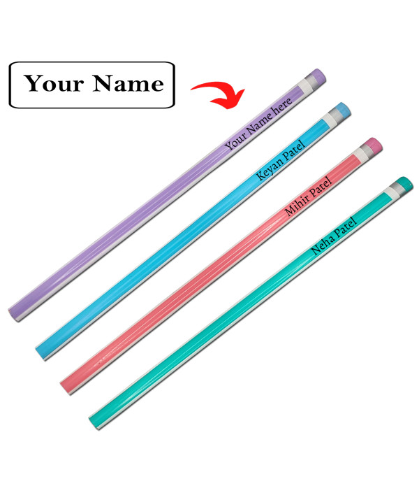 Doms Pencil Jelineo 20 Piece Customized Name On Pencils Set. Personalized Gift for Kids Birthday and Return Gifts