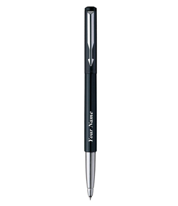 Parker Personalized Vector Matte Black CT Roller Pen with Name on Pen with Gift Bag Customized For Men and Women | Teachers | Weddings | Corporate | Employee Gifting