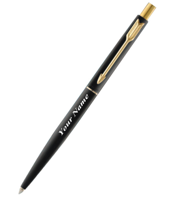 Parker Personalized  Classic Matte Black Ball Pen with Card Holder and Name on Pen with Gift Bag Customized For Men and Women | Teachers | Weddings | Corporate | Employee Gifting