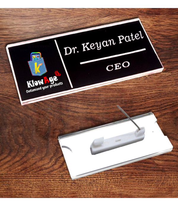 A Flexible Name Tag Name Badges – Personalized Identification | Name Plate for Suits,Shirt T-Shirt Use in Business,Office, Hotel,Restaurant,Doctor (Name Tag Badges-Pin)