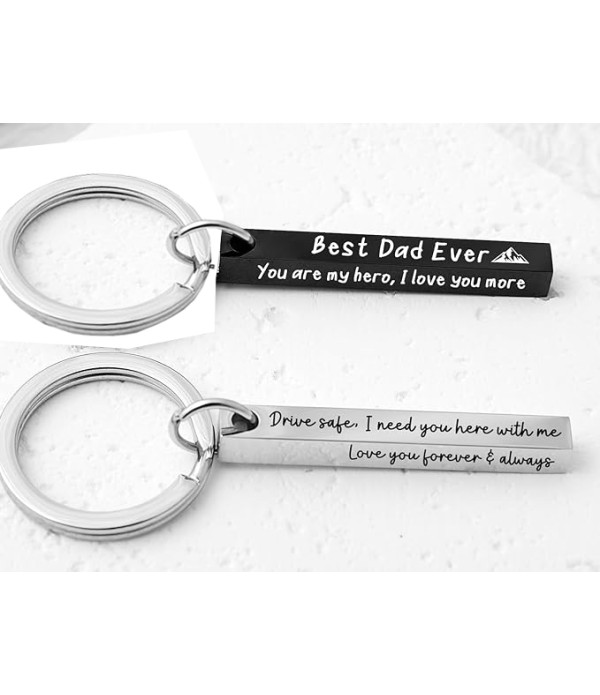 Personalised Metal Keychains, Black, Gold, Silver, Rose Gold,4 Side Keychain Engraved ( Any One Pics )