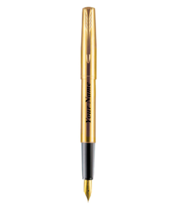 Parker Personalized Frontier Gold Fountain Pen Name on Pen with Gift Bag Customized For Men and Women | Teachers | Weddings | Corporate | Employee Gifting