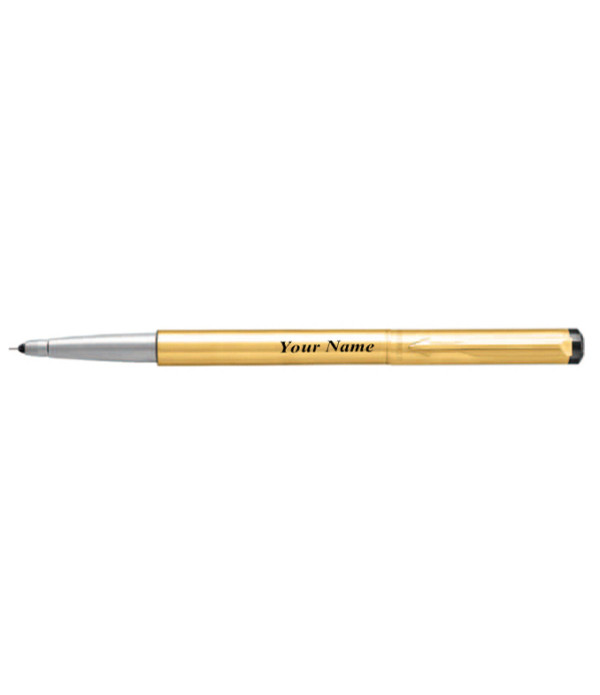 Parker Personalized  VECTOR GOLD ROLLER BALL PEN WITH Name on Pen with Gift Bag Customized For Men and Women | Teachers | Weddings | Corporate | Employee Gifting