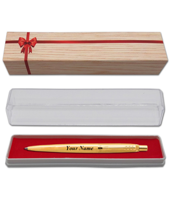 Parker Personalized  Jotter London Gold Ball Pen Name on Pen with Gift Bag Customized For Men and Women | Teachers | Weddings | Corporate | Employee Gifting