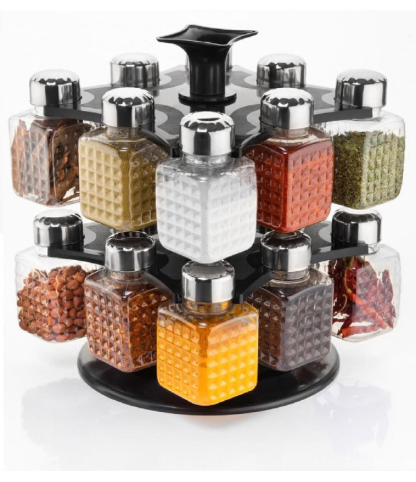 16 PC SQUARE SPICE RACK