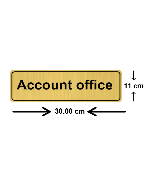 KlowAge Customize Personalized Three30 x 11 inch office Name Plate Golden Home, shop(No of Product-3)