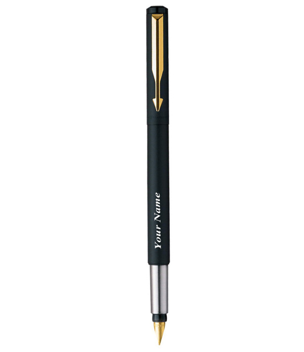 Parker Personalized VECTOR MATTE BLACK FOUNTAIN PEN WITH Name on Pen with Gift Bag Customized For Men and Women | Teachers | Weddings | Corporate | Employee Gifting