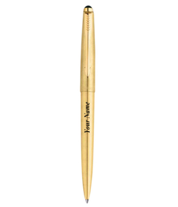 Parker Personalized GALAXY GOLD BALL PEN WITH GOLD TRIM  Name on Pen with Gift Bag Customized For Men and Women | Teachers | Weddings | Corporate | Employee Gifting