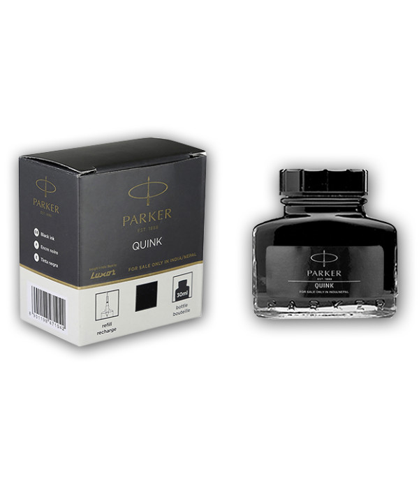 Parker Ink Converter with Quink Black Bottled 