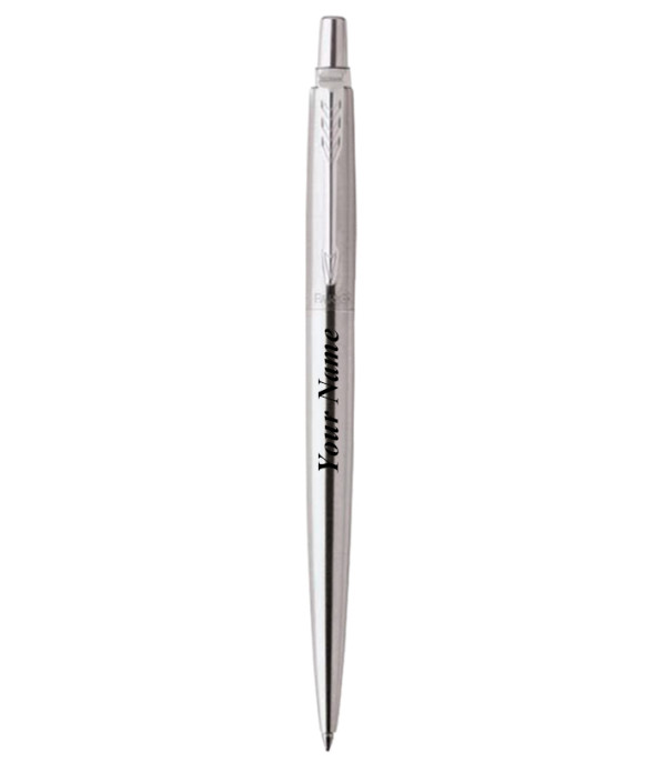 Parker Personalized  Jotter CT Stainless Steel CT Ball Pen Name on Pen with Gift Bag Customized For Men and Women | Teachers | Weddings | Corporate | Employee Gifting