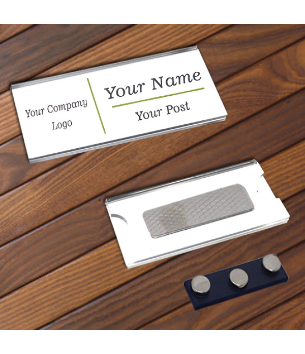 A Flexible Name Tag Badges – Personalized Identification | Name Plate for Suits,Shirt T-Shirt Use in Business,Office, Hotel,Restaurant,Doctor (Name Tag Badges-Magnetic)