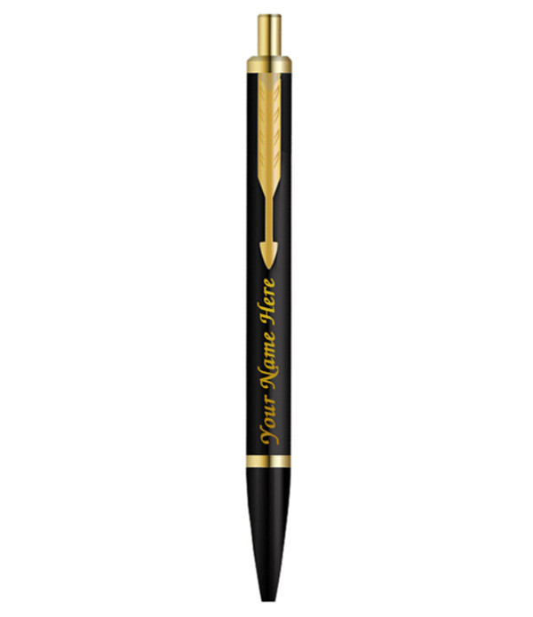 Parker Personalized Latitude Matte Black Gold Trim Ball Pen With Name on Pen with Gift Bag Customized For Men and Women | Teachers | Weddings | Corporate | Employee Gifting