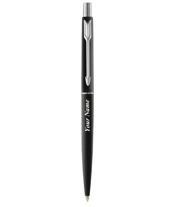 Parker Personalized Classic Matte Black Chrome Trim  Ball Pen Name on Pen with Gift Bag Customized For Men and Women | Teachers | Weddings | Corporate | Employee Gifting