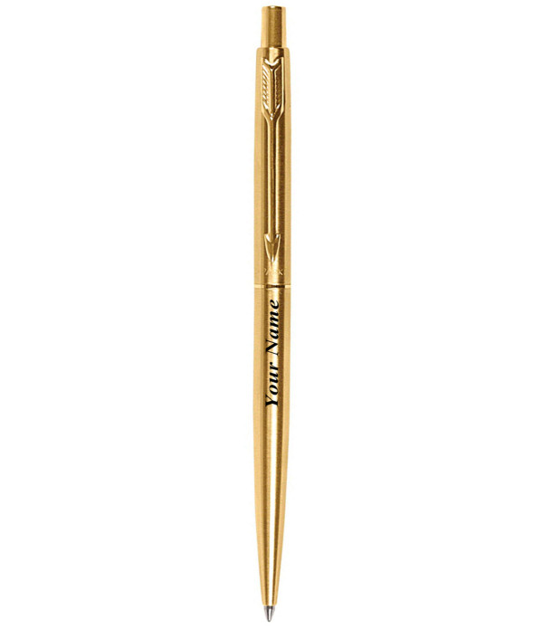 Parker Personalized CLASSIC GOLD BALL PEN WITH GOLD TRIM Name on Pen with Gift Bag Customized For Men and Women | Teachers | Weddings | Corporate | Employee Gifting