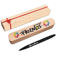 KlowAge Saint Black Ball Pen with Friend's for Ever Gift Box and Bag .Excellent Gift | friendship day Best Gift | Premium Pen | Best Friends Gifting|Name on Pen