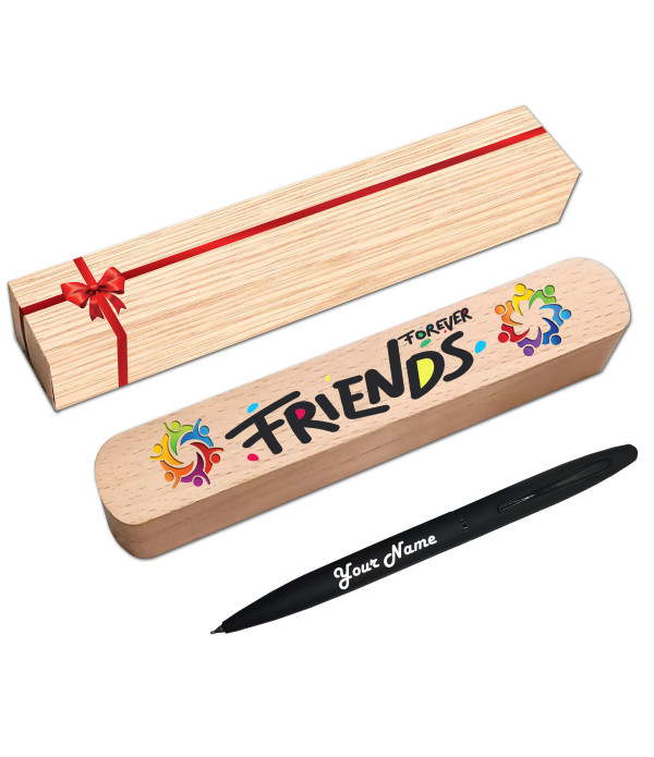 KlowAge Saint Black Ball Pen with Friend's for Ever Gift Box and Bag .Excellent Gift | friendship day Best Gift | Premium Pen | Best Friends Gifting|Name on Pen