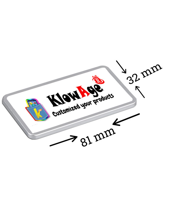 Company Logo / Name Colour Tag Badges – Personalized Identification | Name Plate for Suits,Shirt T-Shirt use in Business, School,office, hotel,restaurant (3.1 Inch x 1.5 Inches)