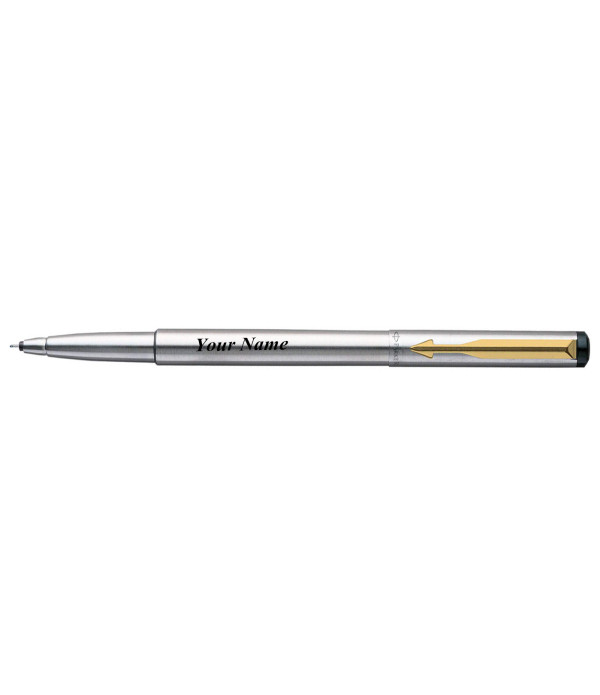 Parker Personalized Vector Stainless Steel GT Roller Pen with Name on Pen with Gift Bag Customized For Men and Women | Teachers | Weddings | Corporate | Employee Gifting