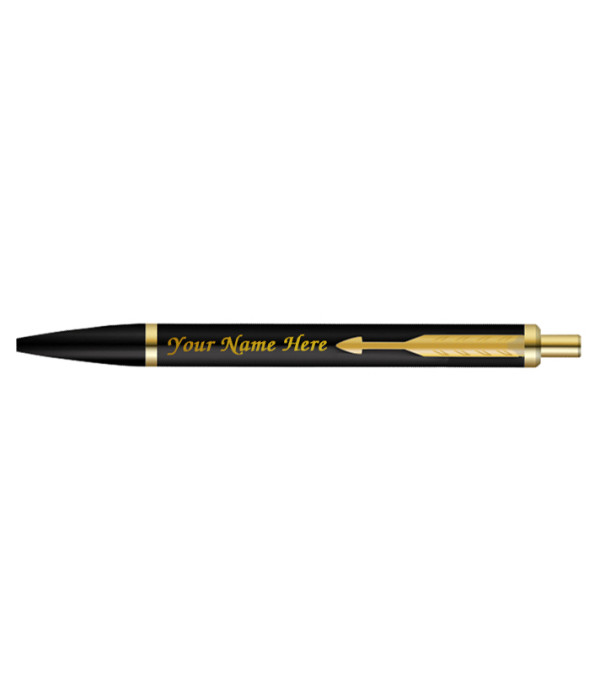 Parker Personalized Latitude Matte Black Gold Trim Ball Pen With Name on Pen with Gift Bag Customized For Men and Women | Teachers | Weddings | Corporate | Employee Gifting