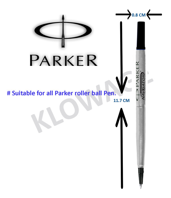 Parker Navigator Roller Ball Pen Black Refills ( Cone Tip )