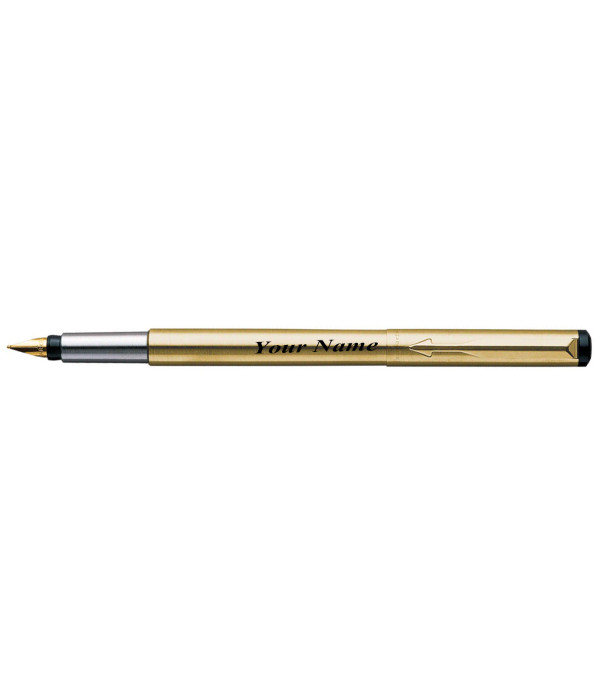 Parker Personalized VECTOR GOLD FOUNTAIN PEN WITH Name on Pen with Gift Bag Customized For Men and Women | Teachers | Weddings | Corporate | Employee Gifting