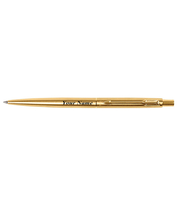 Parker Personalized CLASSIC GOLD BALL PEN WITH GOLD TRIM Name on Pen with Gift Bag Customized For Men and Women | Teachers | Weddings | Corporate | Employee Gifting