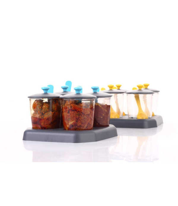 4 PC MULTI PURPOSE DINNING STAND GRECY PICKLE JAR