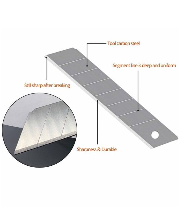 Cutter Knife 18mm Replacement Blades for Cutting Papers, Wallpapers, Cardboard, Vinyl, Tapes etc