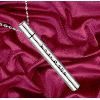 KlowAge Customize Jewellery 3D Cuboid Vertical Bar Locket Pendant Necklace Engraving 4 side Name on Pendal Personalized etc with 57 Centimeter Chain with Gift Bag