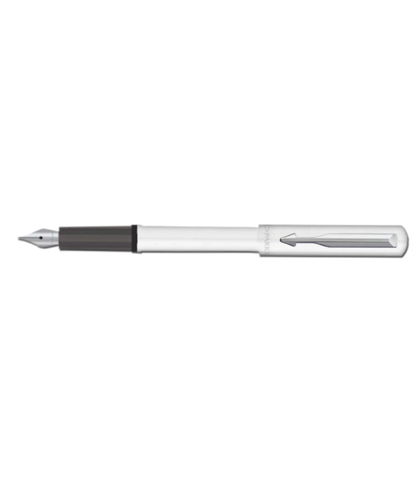 PARKER BETA NEO (White) FOUNTAIN PEN WITH STAINLESS STEEL & Gift Bag