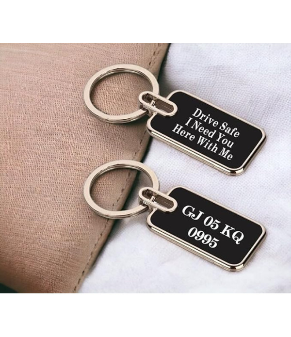 A Metal Persoanlized Keychain, Name Keychain With Hotel & Room Number, For Apartments