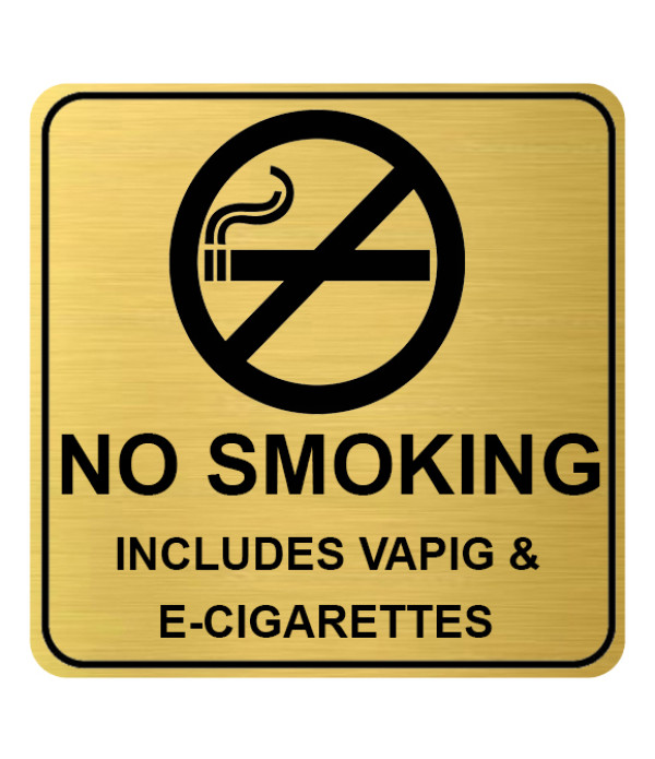 KlowAge No Smoking Self-Adhesive Golden ...