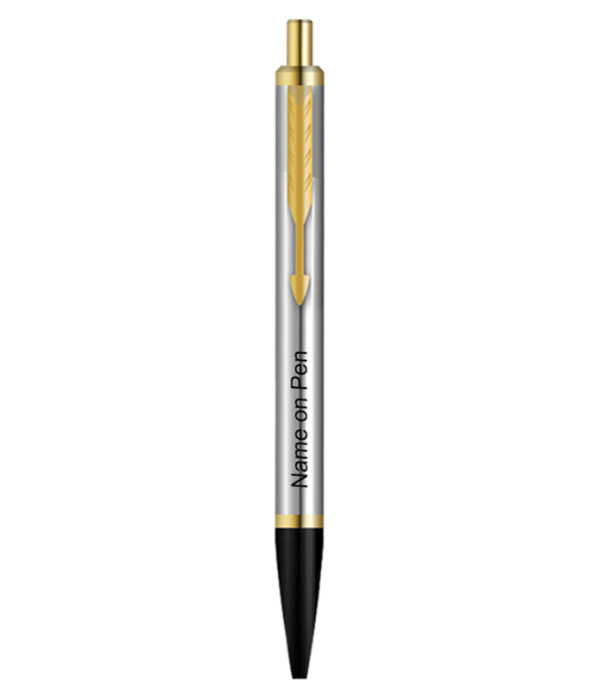 Parker Personalized Latitude Shiny Gold Trim Ball Pen With Name on Pen with Gift Bag Customized For Men and Women | Teachers | Weddings | Corporate | Employee Gifting