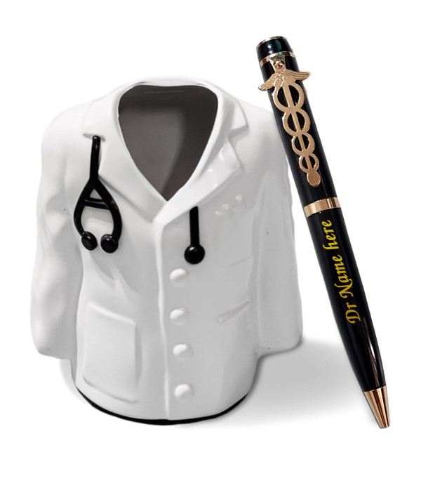 Best Custom Doctor Coat Pen Stand with D...