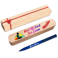 KlowAge Saint Navy Blue Ball Pen with Best of Luck for Exam Gift Box and Bag .Excellent Gift | examination Best Gift | Premium Pen | student Gifting