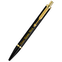 Parker Personalized Latitude Matte Black Gold Trim Ball Pen With Name on Pen with Gift Bag Customized For Men and Women | Teachers | Weddings | Corporate | Employee Gifting