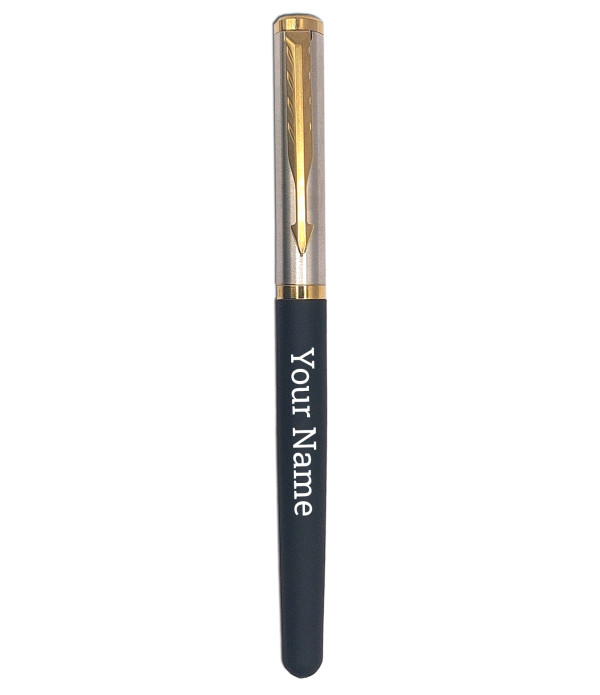 Parker Personalized Name on Pen Latitude Roller Metal Gold Trim Ball Pen with Gift Bag Customized For Men and Women | Teachers | Weddings | Corporate | Employee Gifting