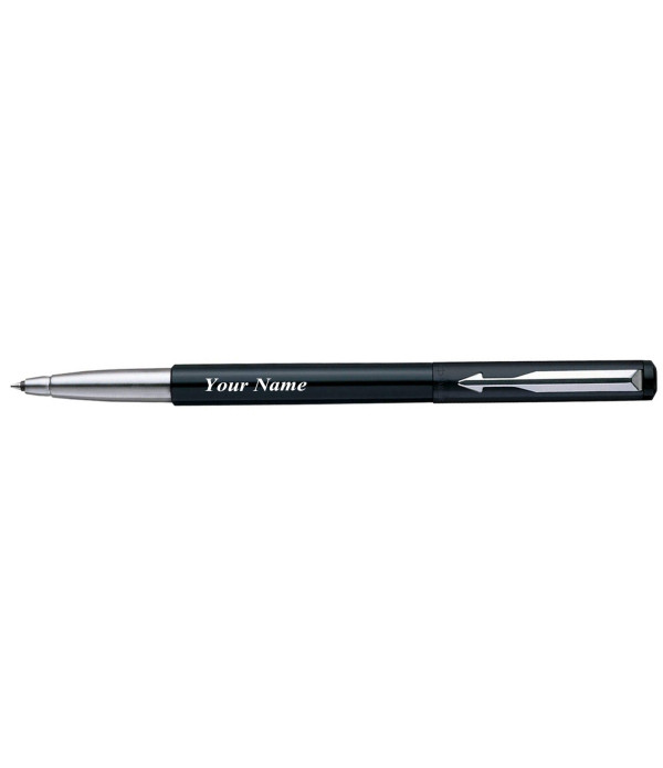 Parker Personalized Vector Matte Black CT Roller Pen with Name on Pen with Gift Bag Customized For Men and Women | Teachers | Weddings | Corporate | Employee Gifting