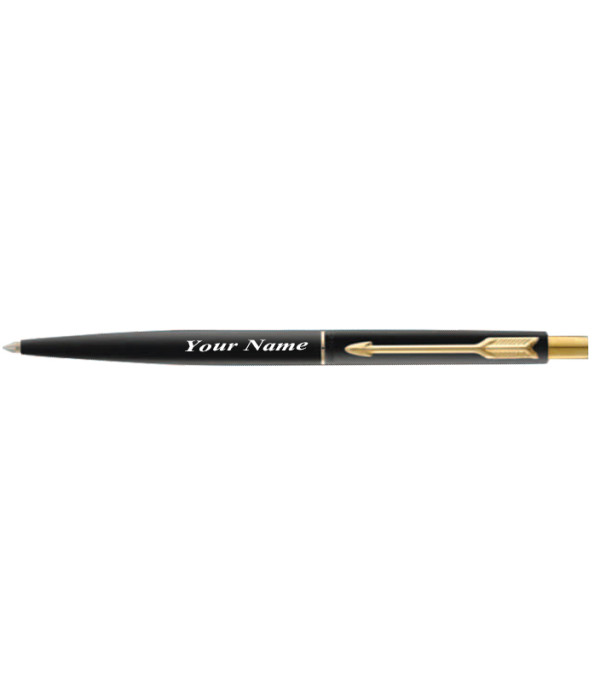 Parker Personalized  Classic Matte Black Ball Pen with Gold Plated ClipName on Pen with Gift Bag Customized For Men and Women | Teachers | Weddings | Corporate | Employee Gifting